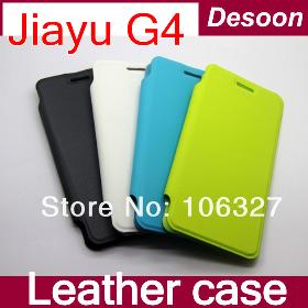 Jiayu G4 Capa de Couro PU Preto Branco Verde Azul Dustproof Frete Grátis Em estoque