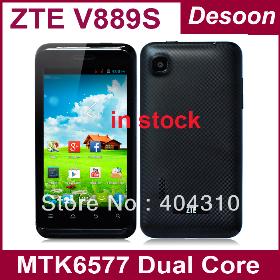  ZTE V889S Blade C 4 inch Dual Core MTK6577 Mobile Phone Android 4.1 Black 512M 4G Memory WIfi GPS Free Shipping/vicky