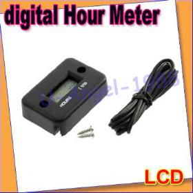 Register free shipping 5pcs/lot LCD Inductive digital Hour Meter for Marine,ATV,Motorcycle,Snowmobile