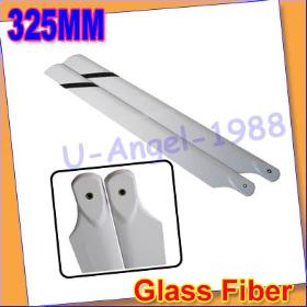 Register free shipping +3pair/lot 325mm Glass Fiber Main Blades for Trex 450 Black&white