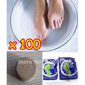 NEW Chinese Foot Soak Bath Tablet / Foot Care Scrub Spa Prevent Stinking Feet Sweat,Odor Removal Wholesale Lots OF 100