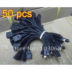 New Male Micro USB TO Female USB OTG Cable For Host I9100 Tg01 Moto XOOM SII N810 Wholesale Lots OF 50