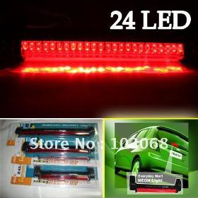 Brand New 24 LED Car / AUTO os trzecie światło stop światła hamowania 12V Red Tail Darmowa wysyłka