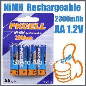 Free Shipping 4PCS/Lot 1.2V AA 2300mAh Ni-MH Rechargeable Battery For Camera /Cordless Phone/Toy