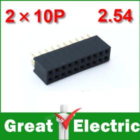 20PC/Lot 2*10 Pin 2.54 Pitch Dual Row Female & Male Pin Header Connector Free Shipping #PM011