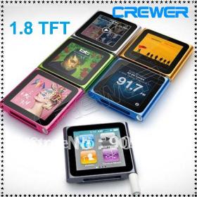 free ship 8GB 6th Generation Clip MP4 Player Digital MP4 Player, 1.8" Screen