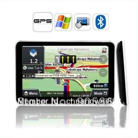 New Arrival 5 inch GPS Navigation With Bluetooth AV-IN FM Transmitter built-in 4GB Map Free Ship