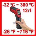 DHL Free shipping Non-Contact Laser Infrared Digital IR Thermometer -32~380 White LCD Backlight