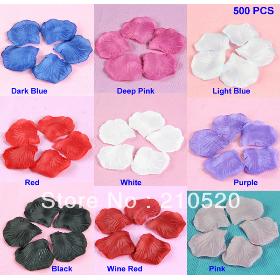 500pcs(100pcs/pack) Silk Rose Flowers Petals Leaves Wedding Party Decoration Flowers Favors Wholesale