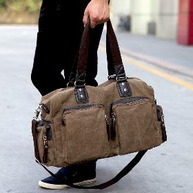 2014 fashion new Korean men's casual shoulder bag convenient travel large canvas handbag genuine men travel bags free shipping