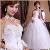 Freies Verschiffen! 2013 Mode Frauen kleiden Süße Spitze Schöne Hochwertige Sexy Prinzessin Kleid Rhinestoneblume Braut Brautkleid