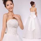 2014 new arrival fashion sweet bride wedding dress bandage wedding dresses temperament bow bride dress free shipping