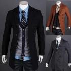 2014 winter new fashion Korean slim men's fashion boutique hidden discount British style keep warm comfort trench coats