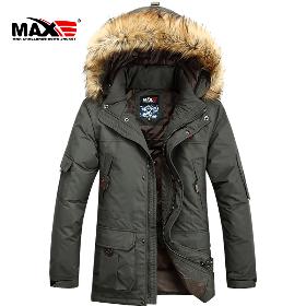 Free delivery of 2014 new top sales long hair fashion comfortable men thickening size warm young men's down jacket sale S-6XL