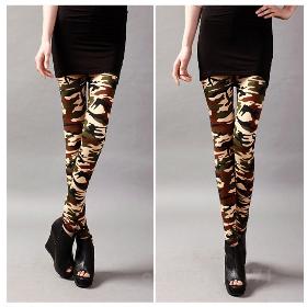 HOT SALE WOMEN'S CAMO STRETCH ELASTIC SLIM LEGGINGS WF-45385