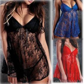 GOEDE TEMPTATION SEXY LINGERIE kanten string STRAP TRANSPARANT stuk voorzien van verstelbare schouderband GSX - 64364