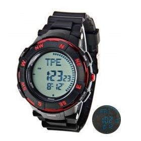 Multi -funzionale Elastico Compass Orologi sportivi con display a LED per arrampicata all'aperto 3ATM impermeabile World Time