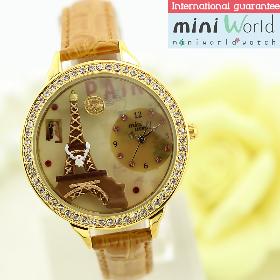 Newest Handmade POLYMER CLAY Korea Mini Diamond Dress Women ladies Watch-Cream tower Hot Selling Mini 1805