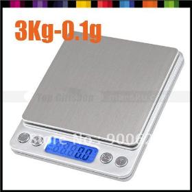 Professional Digital LCD Jewelry Kitchen Food Diet Weight Weighing Gram Scale 3000g x 0.1g 3Kg #1249