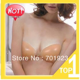 Free shipping 2013 new womens hot sale sexy Invisible Strapless Silicone free Bra Size A B C D Y4006