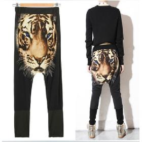 EAST KNITTING Free Shipping C10 Women PLUS SIZE Pants head print Pants Loose leg Trousers Ladys Leggings Fashion 2013