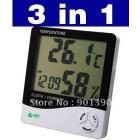 3 in 1 Digital Home Indoor Temperature Humidity Meter, Thermometer, Clock, Calendar,LCD Display ,Free Shipping