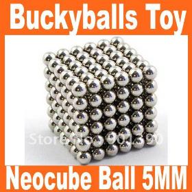 Neo Kostky Buckyballs Toy Toy Neocube Neocube 5mm ples 216 Míče Nikl