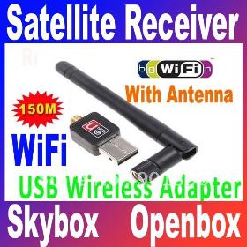 Skybox Openbox satellite receiver 150M USB WiFi Wireless Adapter Network Card 802.11 n/g/b LAN Adapter with Antenna,FreeShipping