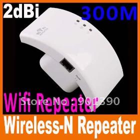 Wireless-N Wifi Repeater 802.11N/B/G Network Router Range Expander 300M 2dBi Antennas US/EU/AU Plug ,Free Shipping+Retail Box!