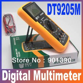 Upgraded version Wholesale BEST DT 9205M Handheld LCD Screen Digital Multimeter With Buzzer DMM Meter Free Shipping