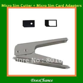 Micro Sim Cutter + Micro Sim Card Adapters for iPad for iPhone 4G