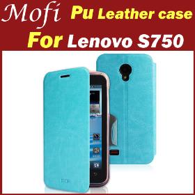 Cuatro colores flip caso mofi cuero para Lenovo S750 caso del tirón , caja de libro , caja protectora