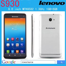  Lenovo S930 MTK6582 Quad Core Mobile Phone 6'' IPS 1GB 8GB ROM 8MP Android 4.2 GPS Dual sim Russian Multi language