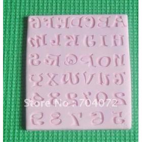 Retail -free shipping Soft Silicone Mold Numbers+Alphabets Cake Decoration Soap Mold Fondant