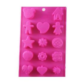 wholesale-10pcs/lot free shipping mircoware bakeware girl boy multi shape silicone baking mold mold 20*13*1.5CM