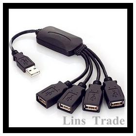 Gratis verzending Nieuwe USB 2.0 high speed 4-poorts Octopus hub voor pc computer pc laptop notebook # 8015