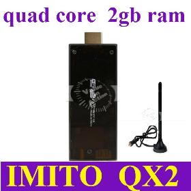 Черный IMITO QX2 Бесплатный Внешние WiFi антенна 2 Гб оперативной памяти Quad Core RK3188 Android 4.2 Smart Mini TV Box IPTV ПК HDMI Dongle Стик