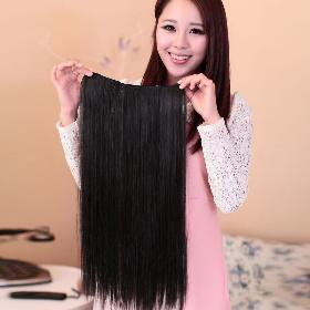 2013 Fashion Long New Women Hair Extensions Egyenes szintetikus Clip be, fekete, sötét barna, világosbarna L04022