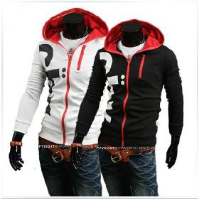 Free shipping Winter 2013 fashion personality hooded sweater coat male letter printing