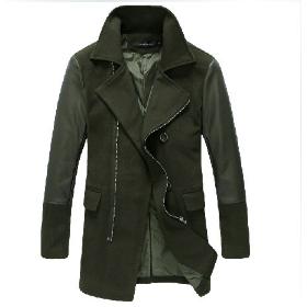 New Fashion high quality Korean style men's slim long jacket coat Size M/L/XL/XXL