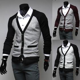 2014 new hit color inserted Rotator Cuff Mens Long Sleeved cardigan 3 color,4size