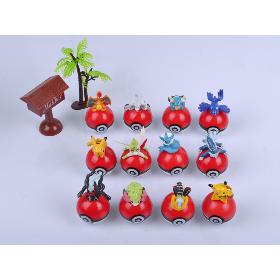 2"Pokmon Tumbler Roly Poly Toy Action Figure Xmas Gift for Kids 12pcs Set