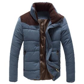 Feee Shipping 2014 New Men's Winter Warm Thermal Wadded Jacket Cotton-padded coat Winter Slim 3 Color Big Size M-XXXL