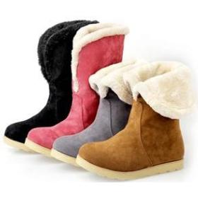 2012 NEW fashion flat ankle casual dress winter fur leather women P1295 Hot sell size 34-43 boots