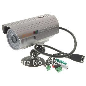 Wireless 300K Pixels CCD Outdoor Waterproof IP CCTV Camera with 24-IR LED Night-Vision
