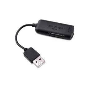 Universial External 4-Port USB 2.0 /SD/miniSD/MMC/MS Micro(M2) Card Reader-Black