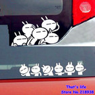 Free shipping New style Reflective rabbit, funny rear window / the whole body car stickers decoration accessories N-139