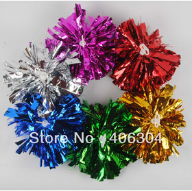 Free Shipping.50G Cheering pompom,Metallic Pom Pom,Cheerleading products,many colors for your choose