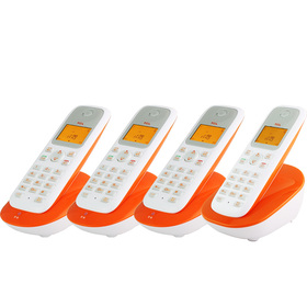 Tcl d38 four aa cordless telephone keysters hands-free luminous