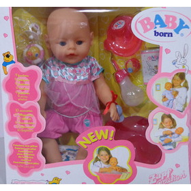 Free shipping 43 CM Zapf artificial doll toy, The doll will be drink water/pee and stool/shed tears, simulation dolls